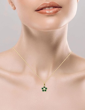 Colgante Y Dije de flor Fascinare camelia de oro amarillo 14 K