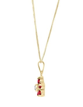 Colgante Y Dije de flor Fascinare camelia de oro amarillo 14 K