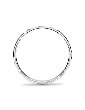 Argolla de oro blanco 10 k Mano Forjada