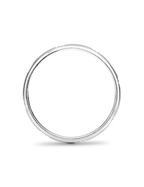 Argolla de oro blanco 10 k Mano Forjada