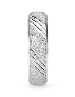 Argolla de oro blanco 10 k Mano Forjada