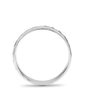 Argolla de oro blanco 10 k Mano Forjada