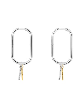 Aretes de aro Tous Sweet Dolls de plata P 925 con acabado baño de oro