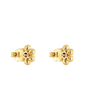 Aretes de flor Tous Sugar Party de plata 18 K con acabado baño de oro iolita