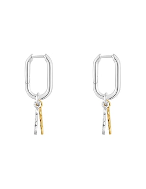 Aretes de aro Tous Sweet Dolls de plata P 925 con acabado baño de oro