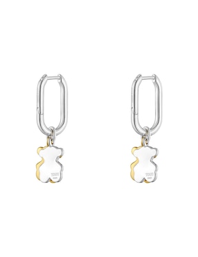 Aretes de aro Tous Sweet Dolls de plata P 925 con acabado baño de oro
