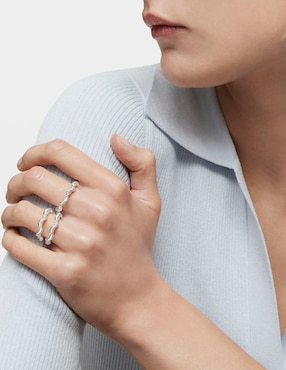 Anillo de estrella Tous Twisted de plata brillante