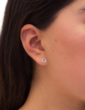 Broqueles de caballo Teresa Díaz Joyería Mexicana Elegancia Equina de plata P 925 con acabado brillante