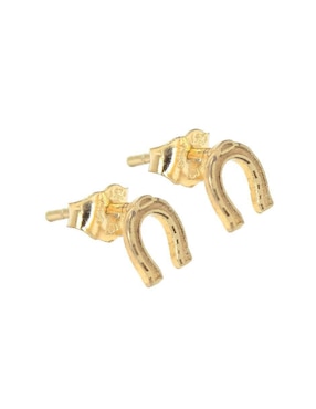 Broqueles de caballo Teresa Díaz Joyería Mexicana Elegancia Equina de plata P 925 con acabado baño de oro