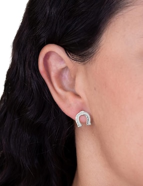 Broqueles de caballo Teresa Díaz Joyería Mexicana Elegancia Equina de plata P 925 con acabado brillante