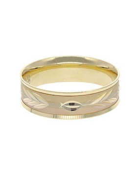 Anillo Redondo Fonelli 14 K De Oro Amarillo