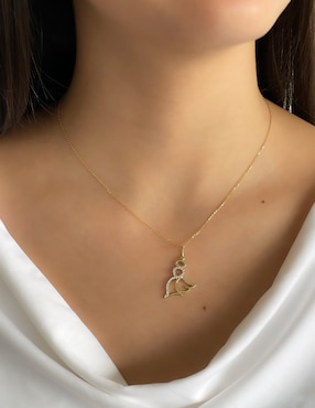 Dije de ángel Argo Joyeros de oro 14 K circonita