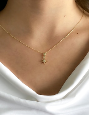 Collar estrella de estrella Argo Joyeros de oro 14 K