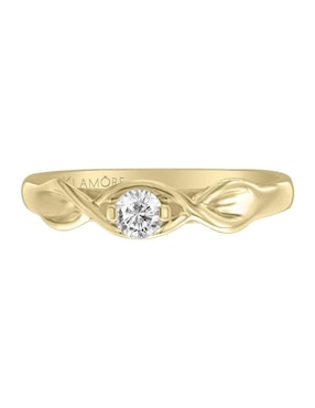 Solitario De Oro 14 K Klamore Amaia Diamante