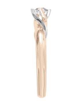 Solitario de oro rosa 14 k Klamore Enya diamante