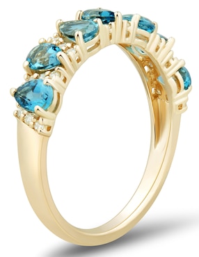 Anillo Richline Group 14 k de oro topacio azul de londres