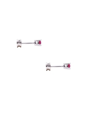 Broqueles Universal Ingrata Fortuna L Ruby de oro blanco con acabado brillante rubí