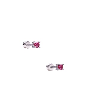 Broqueles Universal Ingrata Fortuna L Ruby de oro blanco con acabado brillante rubí