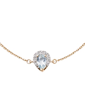 Pulsera Ingrata Fortuna de oro 14 k Dita Bracelet con acabado pavé