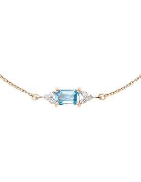 Pulsera Ingrata Fortuna de oro 14 k Oriana con acabado pavé