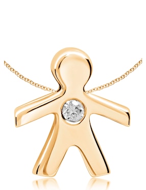 Dije De Papá Jayda Familia Feliz De Oro 14 K Diamante