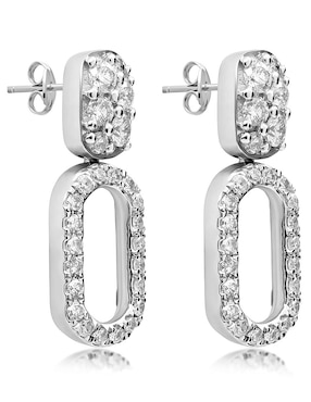 Aretes Jayda de oro con acabado brillante diamante