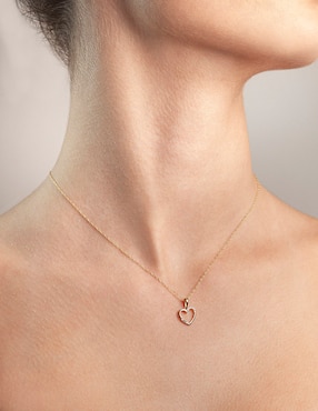 Collar de corazón Jayda de oro 14 K