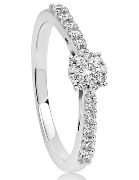 Anillo Jayda 14 k de oro diamante pavé
