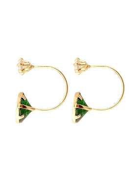 Aretes Mancini de oro con acabado brillante zirconia