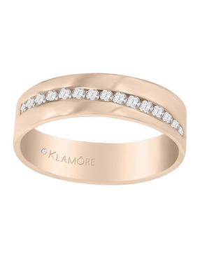 Argolla De Oro 14 K Klamore Fabia Diamante