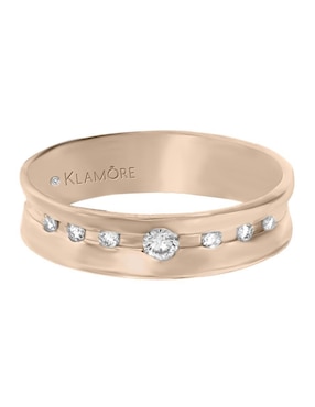 Argolla De Oro 14 K Klamore Nuri Diamante