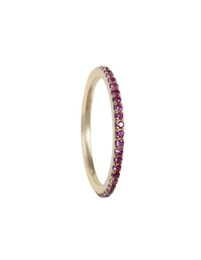 Anillo Lucie 14 k de oro rubí brillante