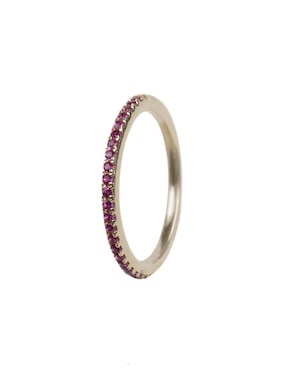 Anillo Lucie 14 k de oro rubí brillante