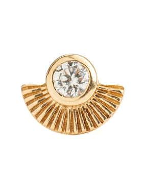 Piercing de abanico Ero Jewelry de oro 14 k con acabado pulido zirconia