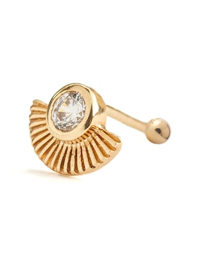 Piercing de abanico Ero Jewelry de oro 14 k con acabado pulido zirconia