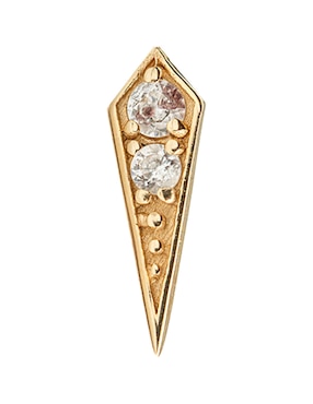 Piercing de rombo Ero Jewelry de oro 14 k con acabado pulido zirconia