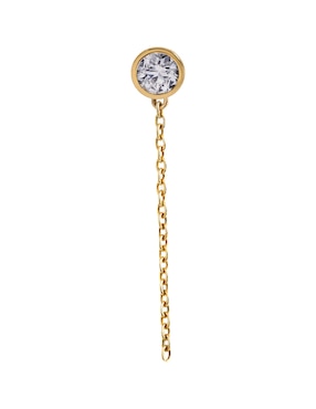 Piercing redondo Ero Jewelry Ero Jewelry de oro 14 K con acabado pavé zirconia