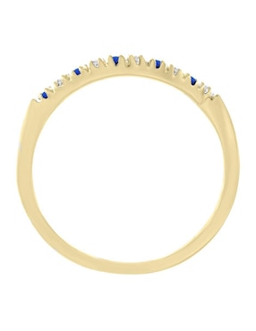 Churumbela de oro amarillo 14 k Fascinare Coral zafiro y diamante