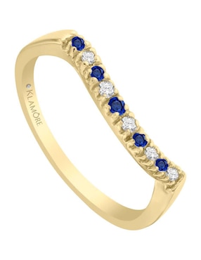 Churumbela de oro amarillo 14 k Fascinare Coral zafiro y diamante