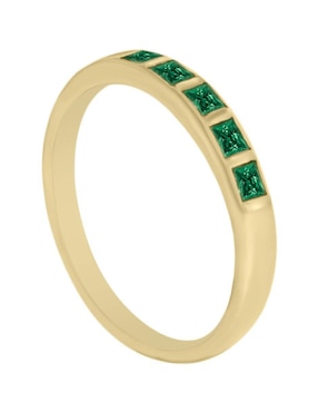 Churumbela de oro amarillo 14 k Fascinare Amina esmeralda