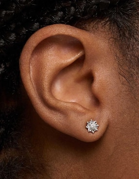 Broqueles circulares Tous Les Classiques de oro blanco con acabado pavé diamante