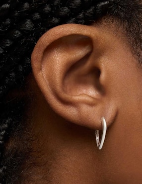 Aretes de aro Tous de plata P 925 con acabado brillante
