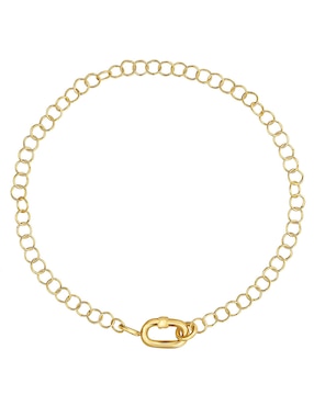 Pulsera TOUS De Oro Amarillo 18 K Hold Oval Con Acabado Brillante