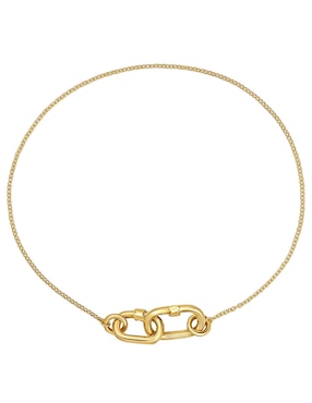 Pulsera TOUS De Oro Amarillo 18 K Hold Oval Con Acabado Brillante