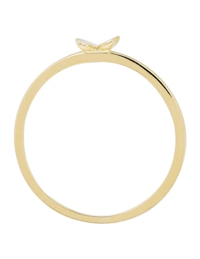 Anillo de mariposa D Cadena 14 k de oro pulido