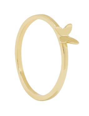 Anillo de mariposa D Cadena 14 k de oro pulido