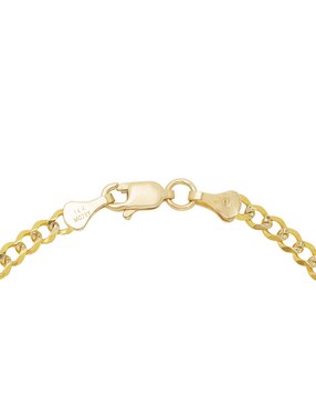 Pulsera D Cadena de oro 14 K con acabado pavé