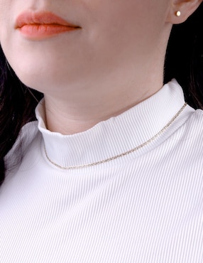 Collar D Cadena de oro florentino 14 K