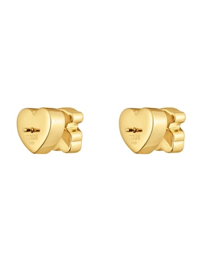 Broqueles de oso Tous 1950 de plata P 925 con acabado baño de oro diamante
