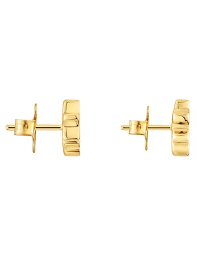 Broqueles de oso Tous 1950 de plata P 925 con acabado baño de oro diamante